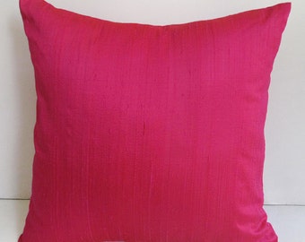 Hot pink row cotton pillow cover and throw pillow cove. Decorative Room decor. Feushia pink cushion.  Living room Cushion.   custom  made .