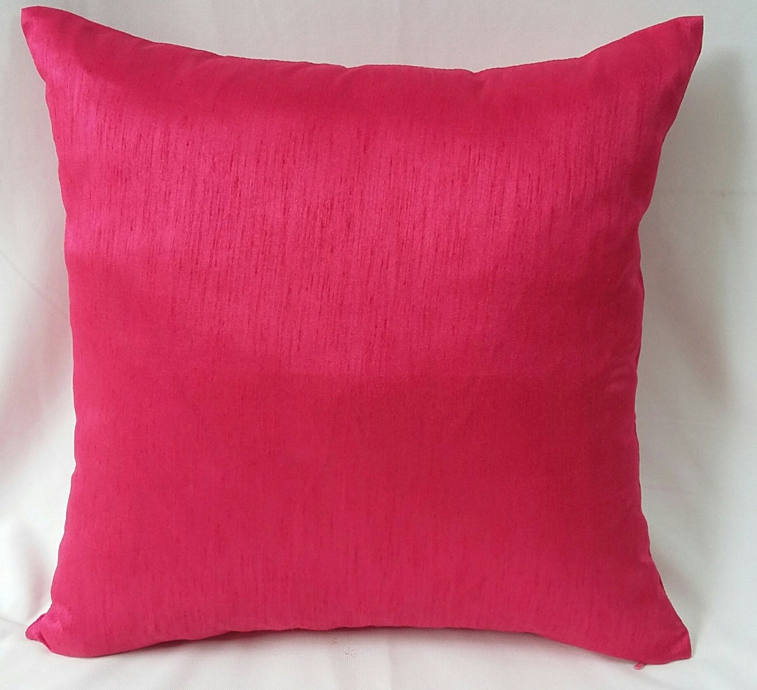 Hot Pink Pillow Deceretive Fuchsia Pink Pillow Cover Luminous Etsy
