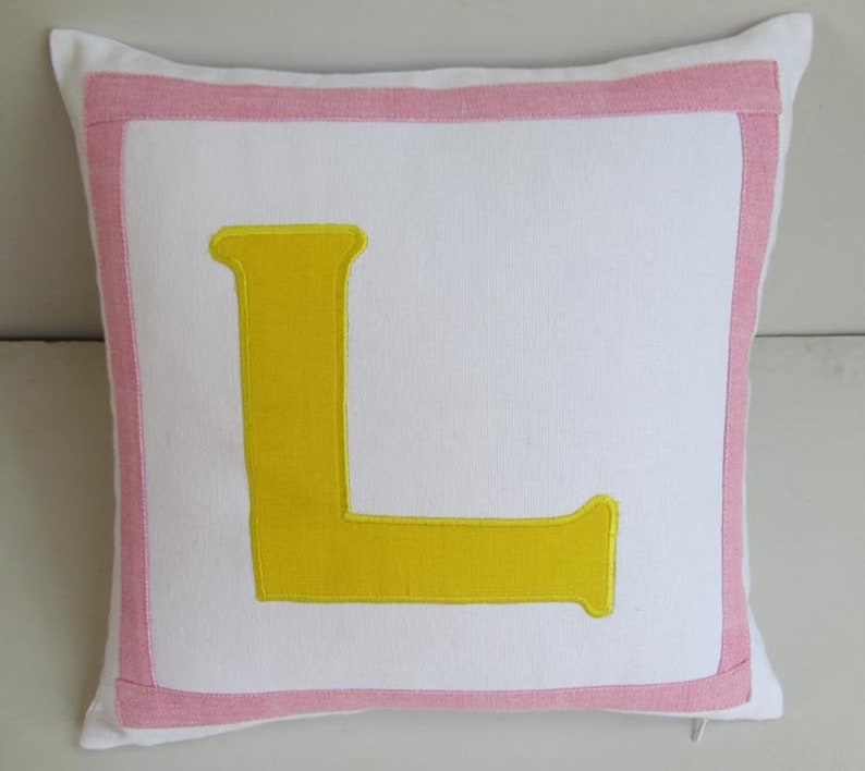 Custom made monogram pillow covers initial pillows letter Etsy