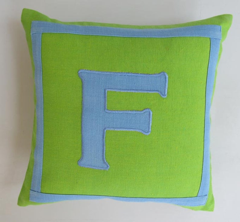 Custom made monogram pillow covers initial pillows letter Etsy