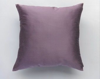 Lilac dupioni silk pillow cover. decorative  cushion cover.  lailac throw pillow cover 18 inch in stock sale  20 % discount