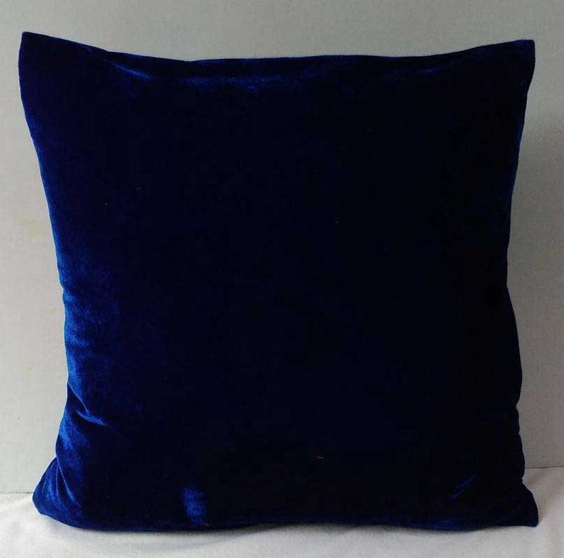 Navy Blue Velvet Throw Pillow. Shiny Velvet Pillow. Blue Etsy