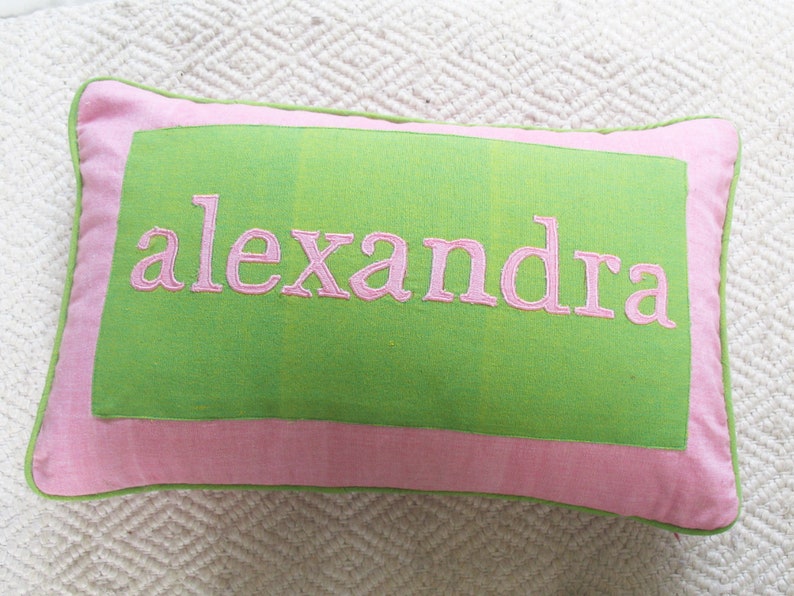 Custom Made Personalized Word Name Pillow Cushion Covers 12X18 Etsy