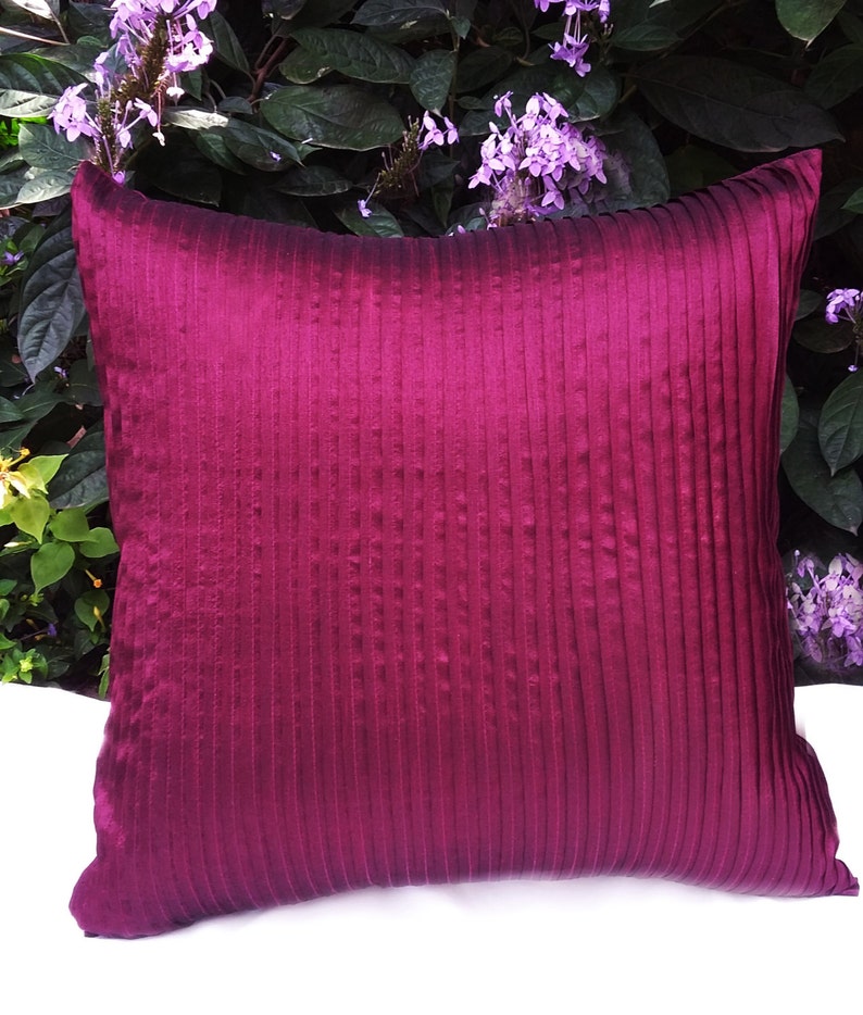 Burgundy Pintuck Pillow Burgundy Throw Pillow. Burgundy Etsy