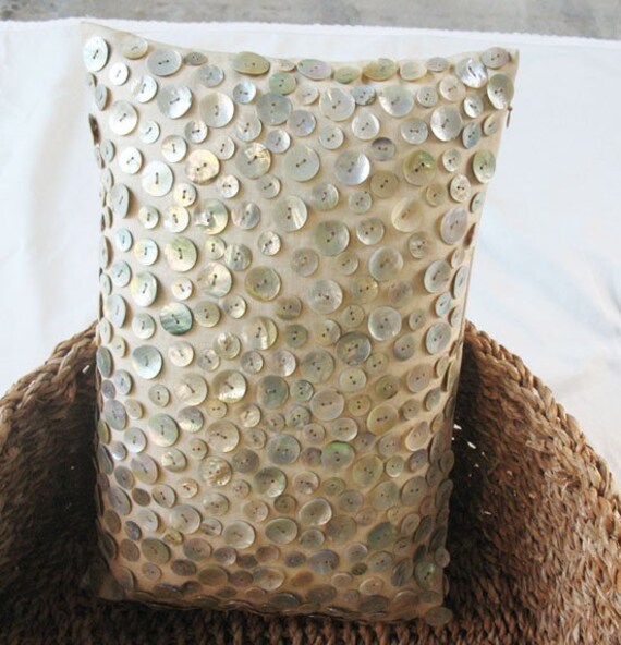 button pillow cover