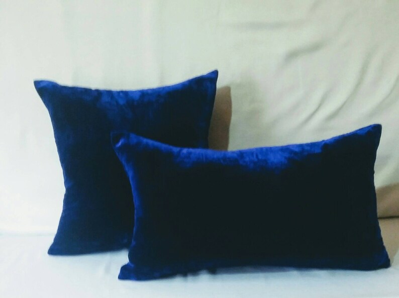 On sale navy blue and gold Velvet pillow. Navy with gold Etsy