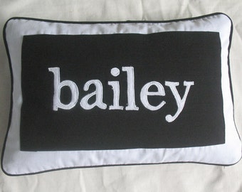 Personalized name monogrammed pillows -12X18 inches