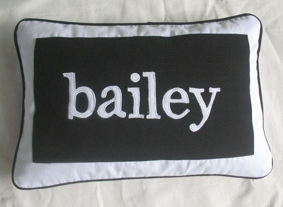 Personalized Name Monogrammed Pillows 12x18 Inches Etsy