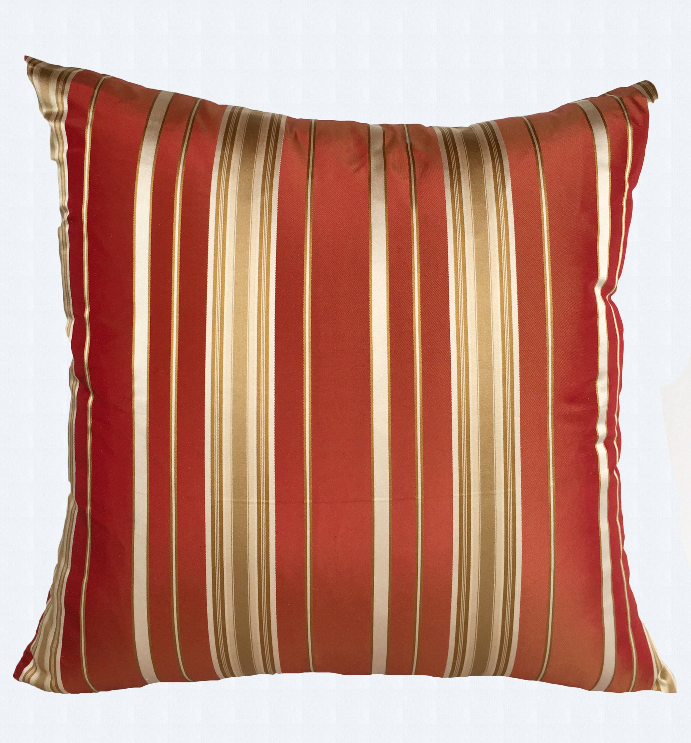 orange striped pillows