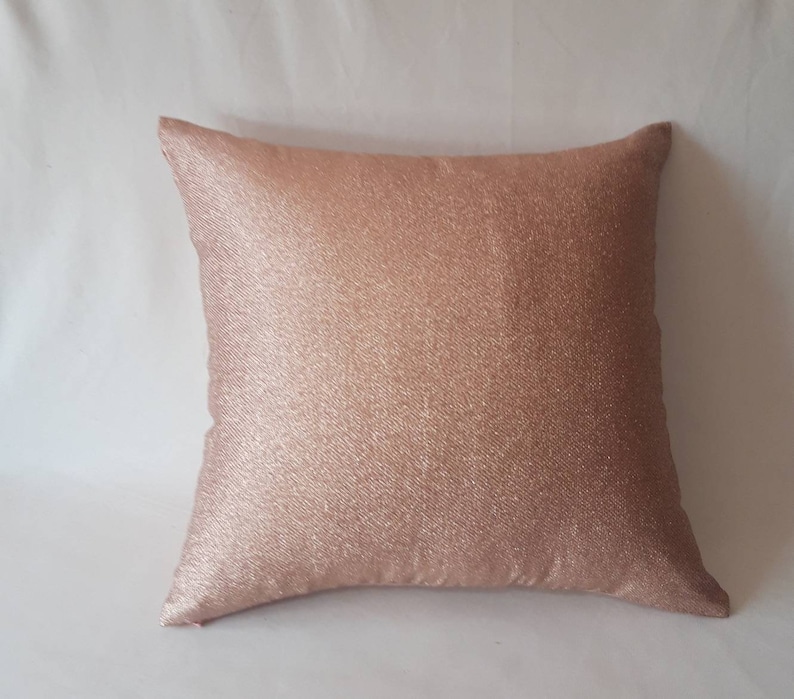 Rose gold pillow rose gold decorative throw pillow metallic Etsy