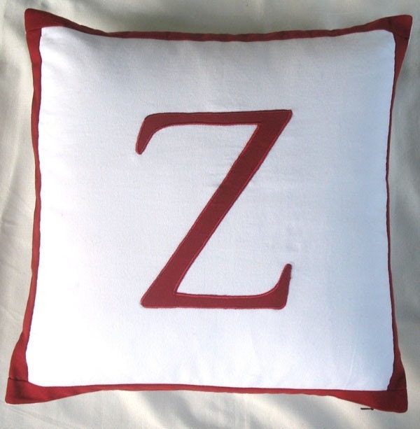 A to Z Initial Letter Alphabet Pillows Decorative Cushion Etsy