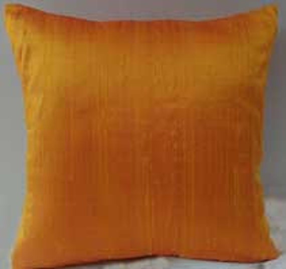 Golden Yellow Modi Silk Silk Throw Pillow Merry Gold Etsy