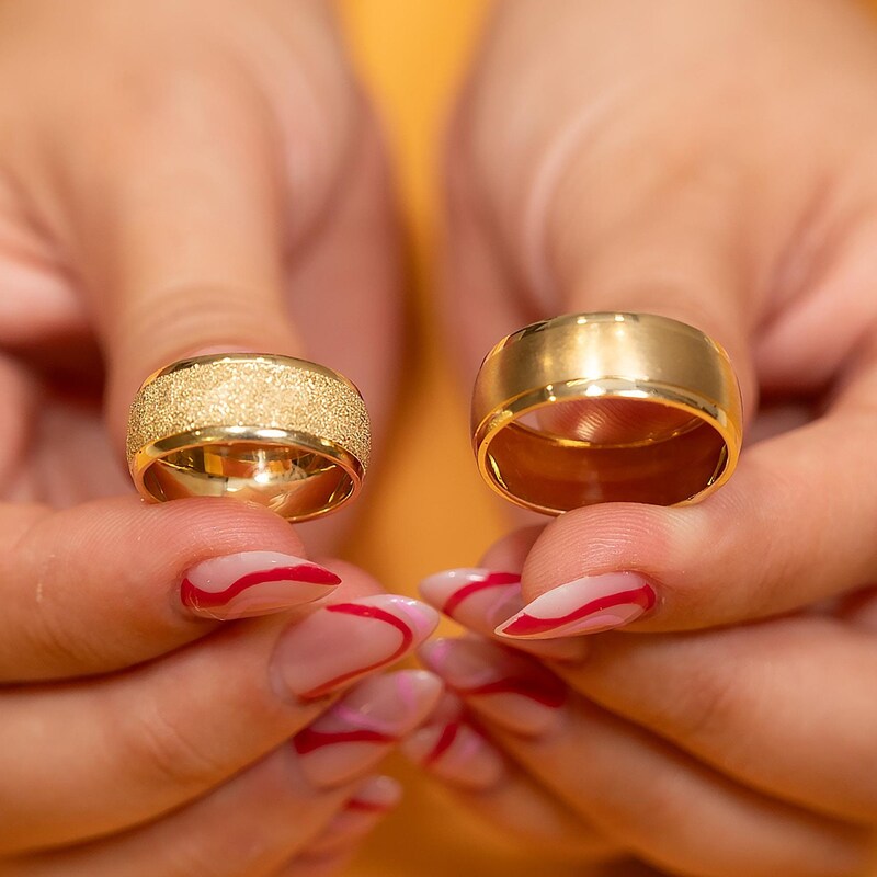 Wedding Bands Set Etsy