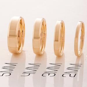 14K Massief Gouden 5mm-4mm Klassieke Trouwring, Trouwring voor Heren en Vrouwen, Comfort Trouwring, Beloftring, Trouvinger voor Heren