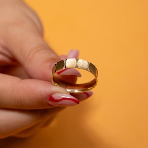 5 mm Massivgold Herren Ehering, 10k, 14k, 18k Massiv Gelbgold Ehering für Männer, Gold Ehering für Ihn
