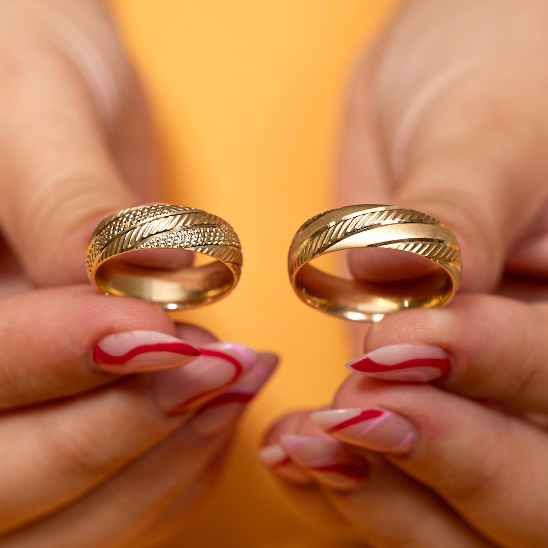 Fedi nuziali da uomo in oro massiccio 10k, 14k, 18k da mm