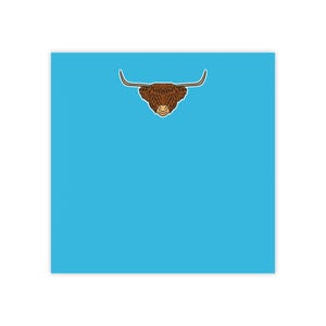 Note Pads, Highland Cow Stationery, Animal Lover Gift, Office Supplies, Cute Sticky Notes