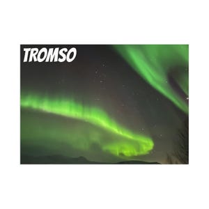 Cartolina Aurora Boreale / Cartolina di viaggio Aurora Boreale / Fotografia del cielo notturno artico / Regalo di cancelleria Wanderlust