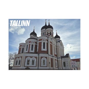 Cartolina dell'aurora boreale / Foto dell'aurora boreale di Tallinn / Cartolina di viaggio artistica / Regalo naturalistico panoramico