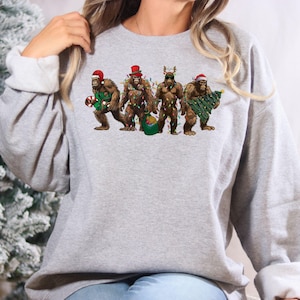Bigfoot Santa Christmas Lights Shirt,Bigfoot Santa Christmas,Christmas Lights Shirt, Bigfoot Merry Tee, Sasquatch Christmas, Bigfoot Lover