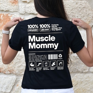 Muscle Mommy Pump Cover Back Printed Gym Shirt, Oversized Sweatshirt for Workout, Workout Hoodie, Gift for Gym Rat,Gym Gift for Girlfriend