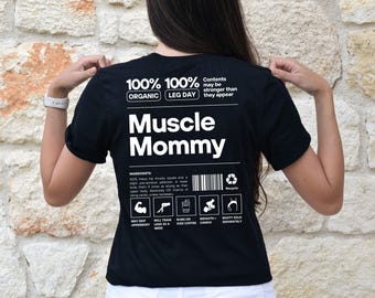 Muscle Mommy Gym Shirt: Back Print Workout Oversized Sweatshirt