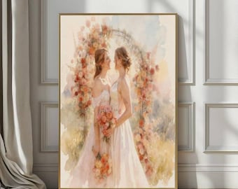 lgbt custom portrait, watercolor custom painting, family painting, wedding portrait, house print, custom watercolor, painting from photo