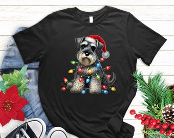 Miniature Schnauzer Christmas Sweatshirt | Xmas Schnauzer Tee, Christmas Dog Shirt | Schnauzer Lover Gift, Holiday Schnauzer, Xmas Dog Shirt
