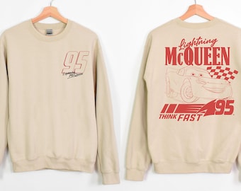 Lightning McQueen Cars Sweatshirt | Disney Magical | Disney Gift Idea | Disney Trip Shirt | Shirt Sweatshirt Hoodie | Graphic Tee | Hoodie