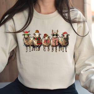 Sheep Christmas Sweatshirt, Christmas Farmer Shirt, Funny Animals Christmas Sweater, Farmer Xmas Gift, Sheep Lover Christmas Tshirt