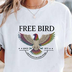 Free Bird Shirt, Band TShirt, Old School Band T-shirt, Retro Music Shirt, Rock Band Tee, Oversized Trendy Shirts