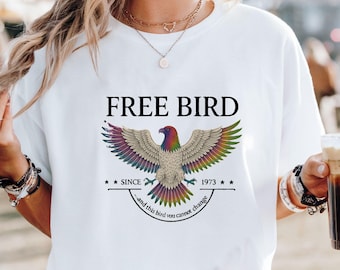 Free Bird Band T-Shirt: Retro Rock Music Tee