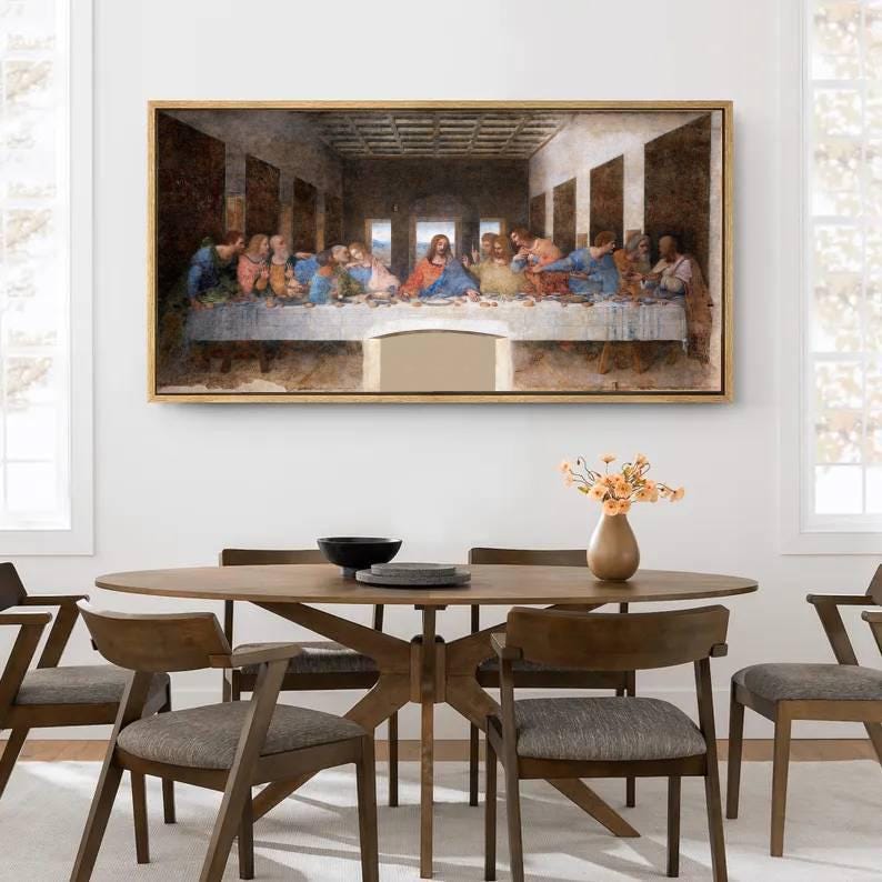 The Last Supper Wall Art Print, Leonardo Da Vinci Classic Painting ...