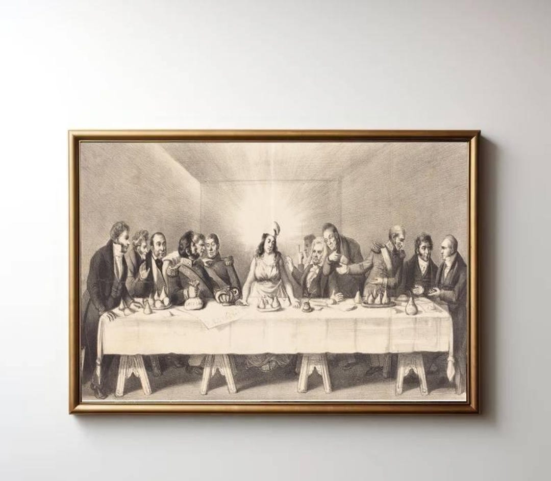 The Last Supper Wall Art Print, Leonardo Da Vinci Classic Painting ...