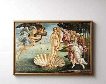 Birth of Venus Wall Art, Botticelli Canvas, Renaissance Painting Decor, Vintage Classical Art, Large Fine Art Reproduction for Livingroom