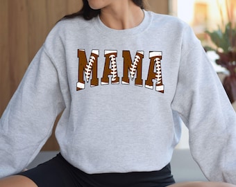 Cute Football Mama Sweatshirt, Mothers Day Gift For Football Mom, Gift For Football Lover Mom Shirt, Football Season Mom Hoodie
