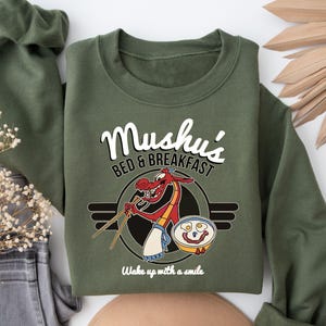 Disney Mulan Mushu&#39;s Bed and Breakfast Poster Comfort Colors Shirt, Mushu Mulan Sweatshirt, Disneyland Vacation Gift Shirt,Birthday Gift Tee