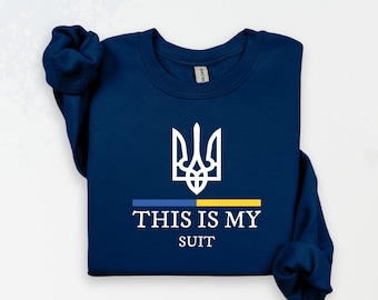 This is my Suit Zelensky Trump, Ukrainian Suit Sweatshirt, Support Ukraine Shirt, Fight Like Ukrainian Shirt, Anti Trump Unisex Hoodie