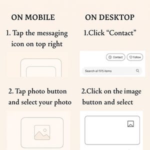 May include: Image with instructions on how to send images. The text reads "HOW TO SEND YOUR IMAGES" with steps for mobile and desktop users. Includes illustrations of a phone and computer interface.