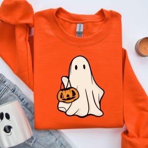 Ghost Halloween Sweatshirt, Womens Halloween Shirt, Halloween Party Shirt, Fall Sweatshirt, Halloween Gift, Halloween Costume
