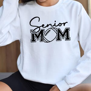 Senior Football Mom Sweatshirt, Personalized Football Mom Sweater, Football Mom Sweater With Kids Name and Number,Senior Mom Football Hoodie