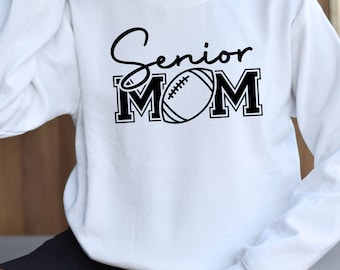 Senior Football Mom Sweatshirt, Personalized Football Mom Sweater, Football Mom Sweater With Kids Name and Number,Senior Mom Football Hoodie