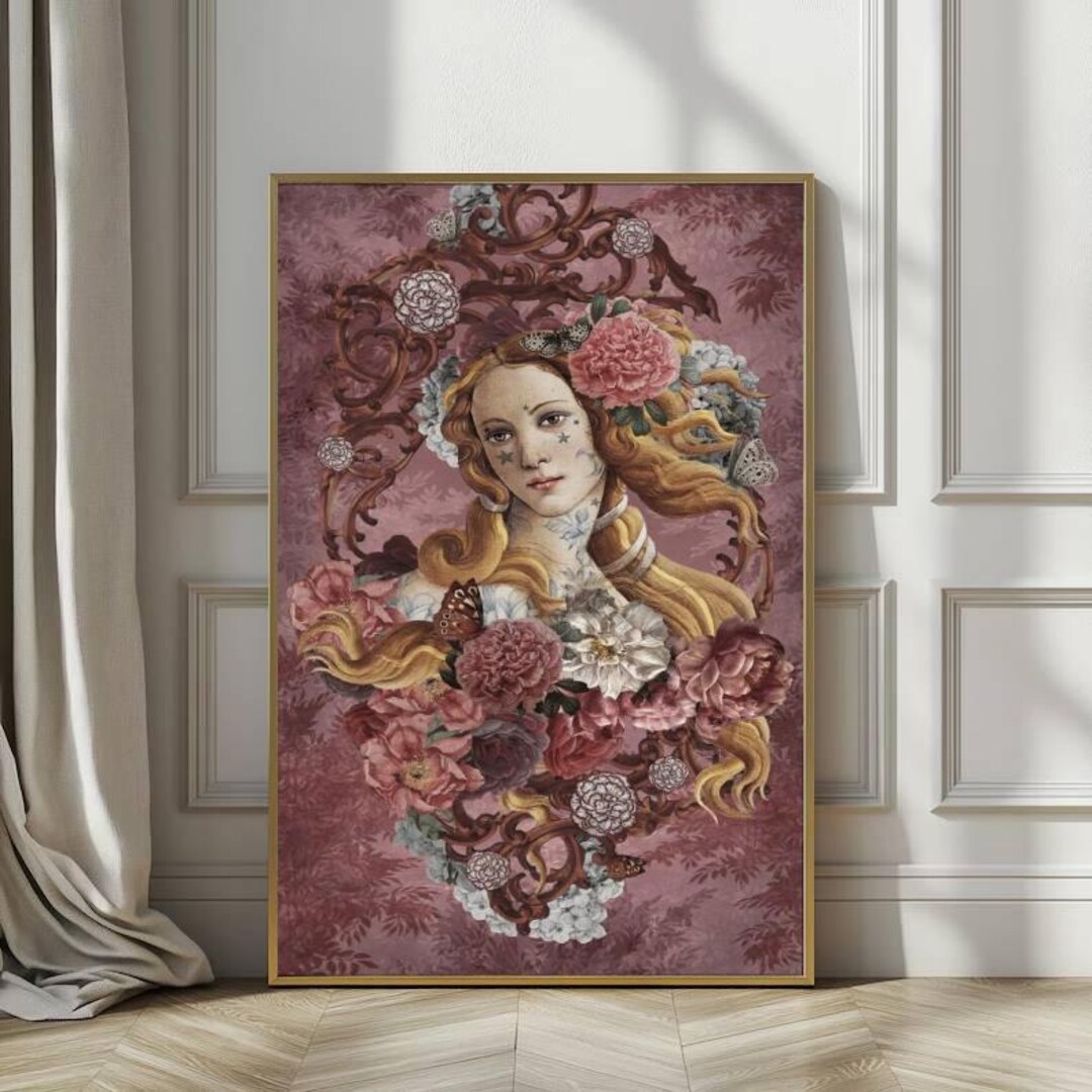 Tattooed Venus Wall Art, Botticelli Birth of Venus Print, Altered Art ...