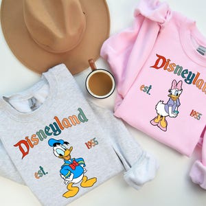 Retro Disneyland Est 1955 Shirt, Disney All Characters Sweatshirt,Mickey And Friends Shirt,Disney Matching Shirt,Disney Group Hoodie