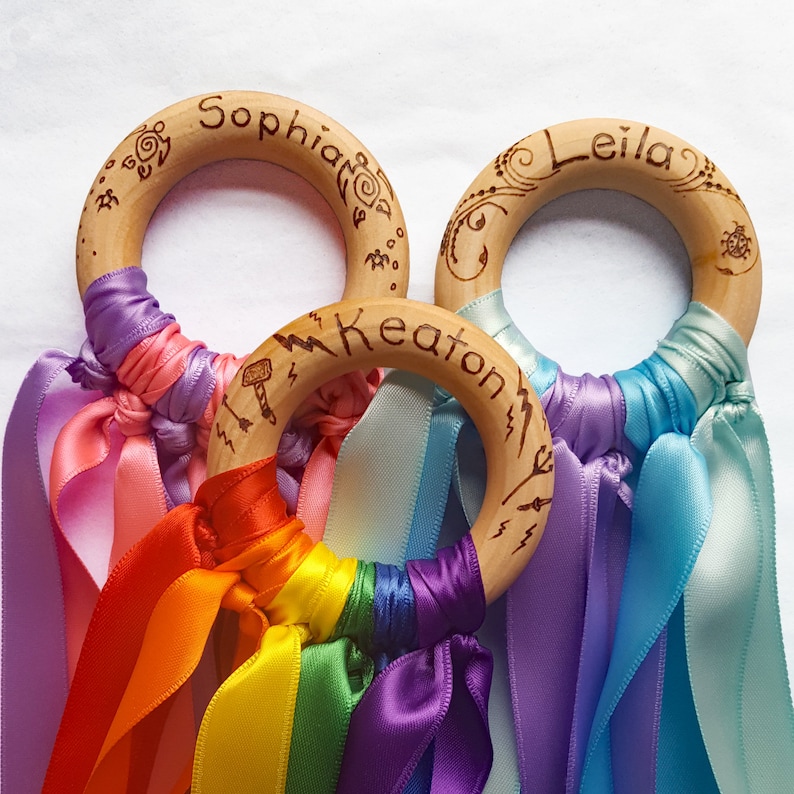 Personalized Gifts for Kids  Rainbow Ribbon Wand  Rainbow image 0