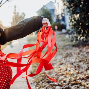 Red Ribbon-handvlieger, montessorispeelgoed, grove motoriek