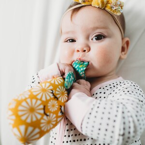 Organic Baby Rattle, Pineapple Baby Gift, Heirloom Baby Toy, Pineapple Rattle, Pineapple Gift Idea, Baby Shower gift, Sensory Baby Toy image 5