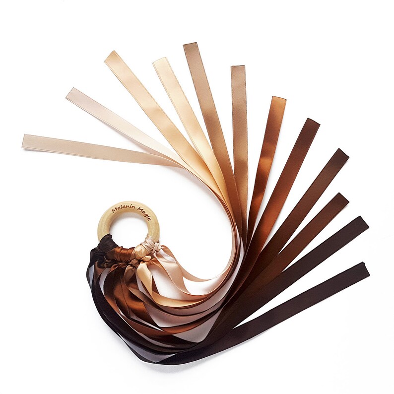 Magic Ribbons Fan Melanin Magic Ribbon Wand, Diverse Skin Tones, Montessori Toy - Etsy