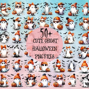 50+ Cute Ghost PNG bundle, Coffee PNG, Sticker ghost Png,fall, Trending Png, Halloween Ghost,Bougie PNG, Bougie Ghost, Here For The Boos