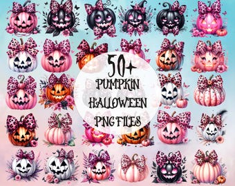 Halloween pumpkin png files,Fall Pumpkins Clipart Bundle, Watercolor Autumn Pumpkin Collection Clipart, Pumpkins Clipart, pink pumpkin